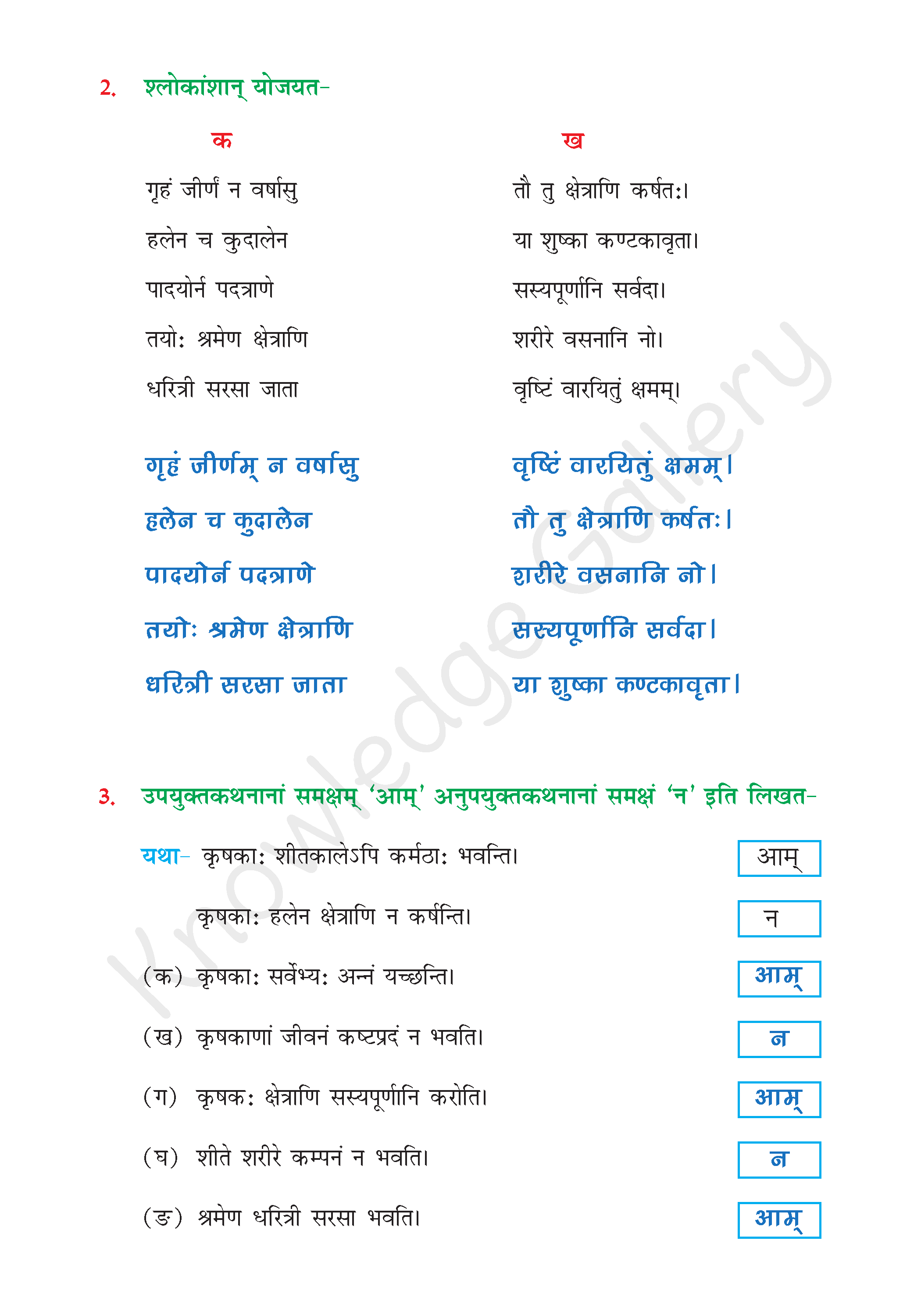 NCERT Solution For Class 6 Sanskrit Chapter 10 part 4