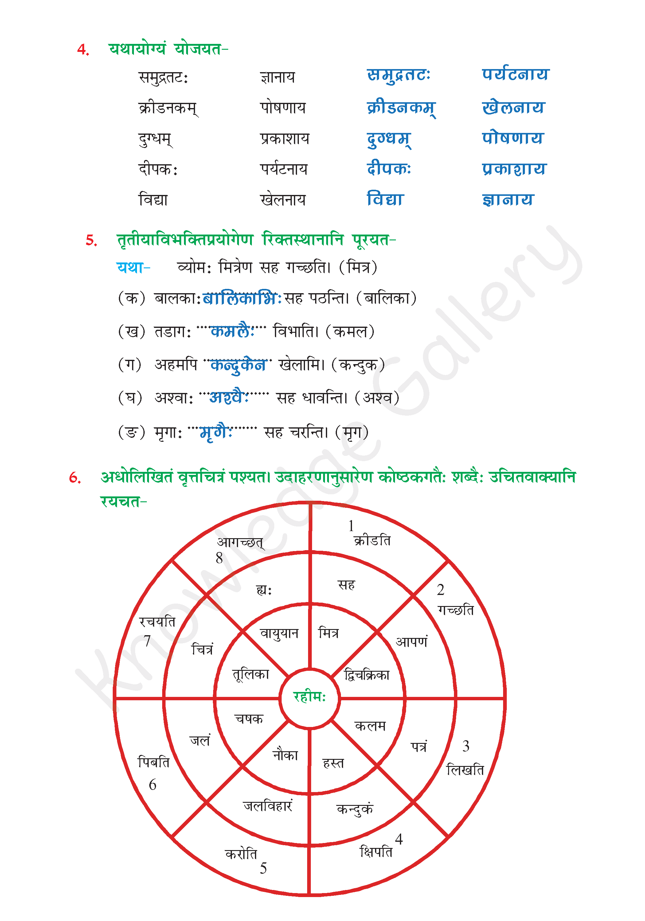NCERT Solution For Class 6 Sanskrit Chapter 6 part 5