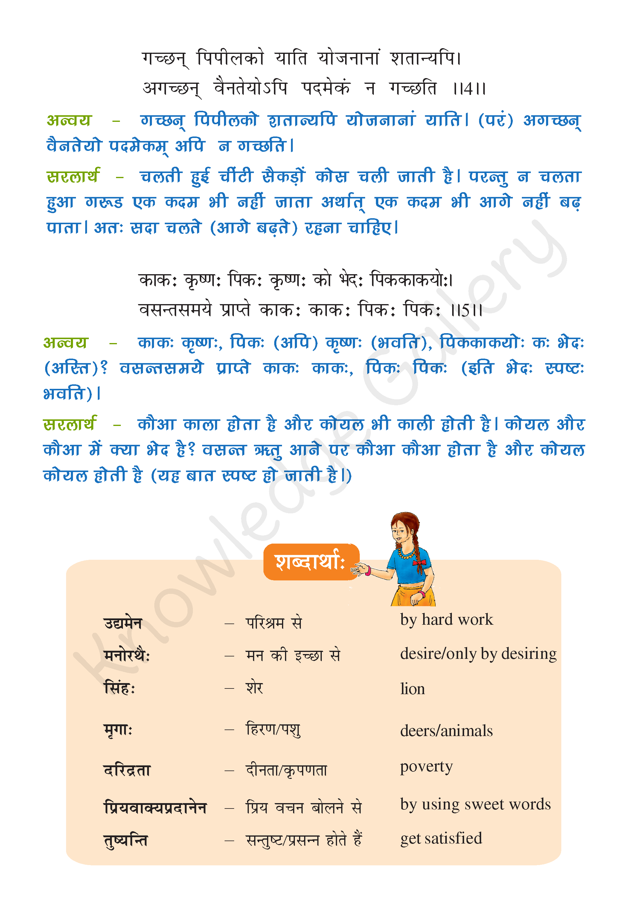 NCERT Solution For Class 6 Sanskrit Chapter 8 part 2