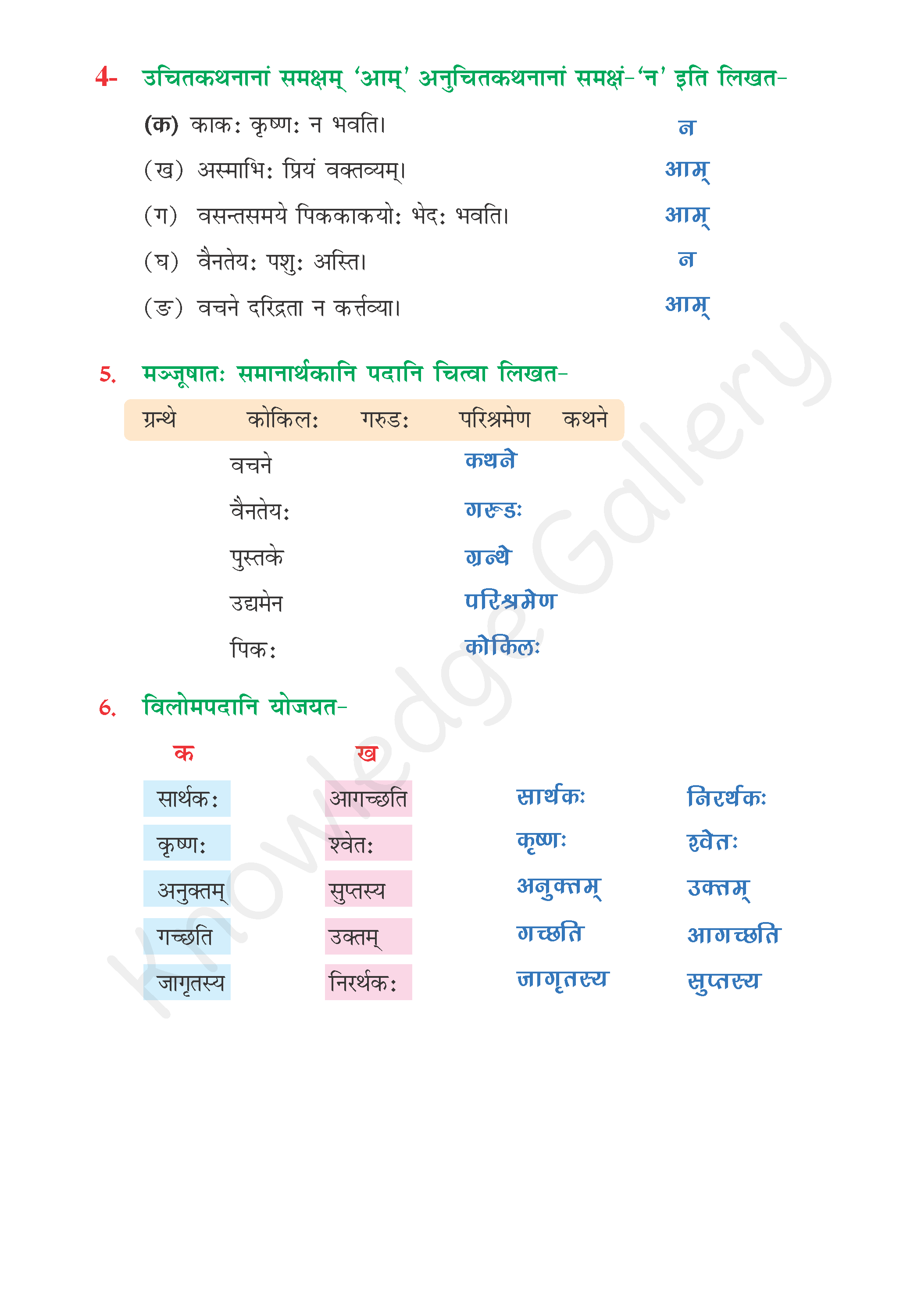 ncert-solutions-for-class-6-sanskrit-chapter-8