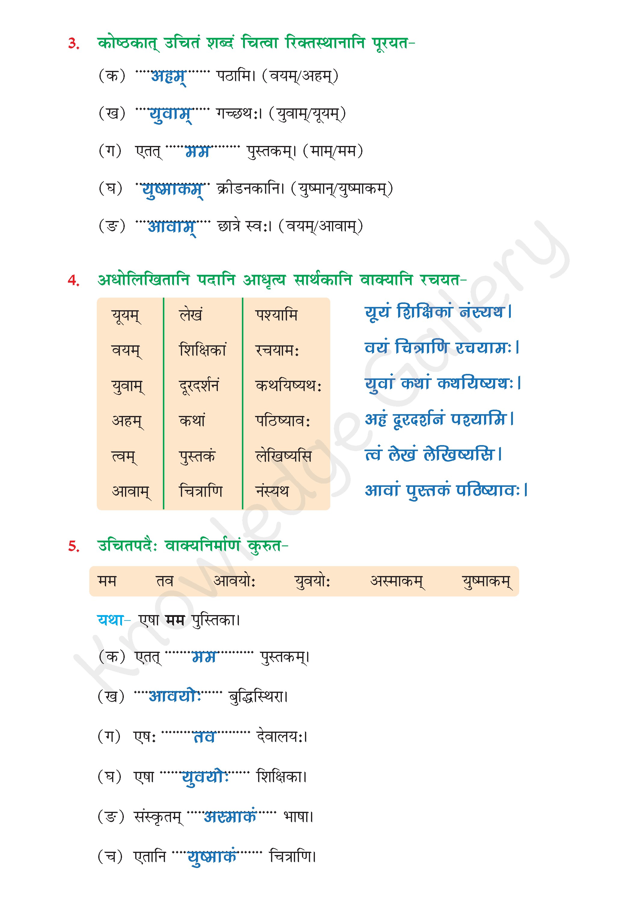 NCERT Solution For Class 6 Sanskrit Chapter 9 part 5