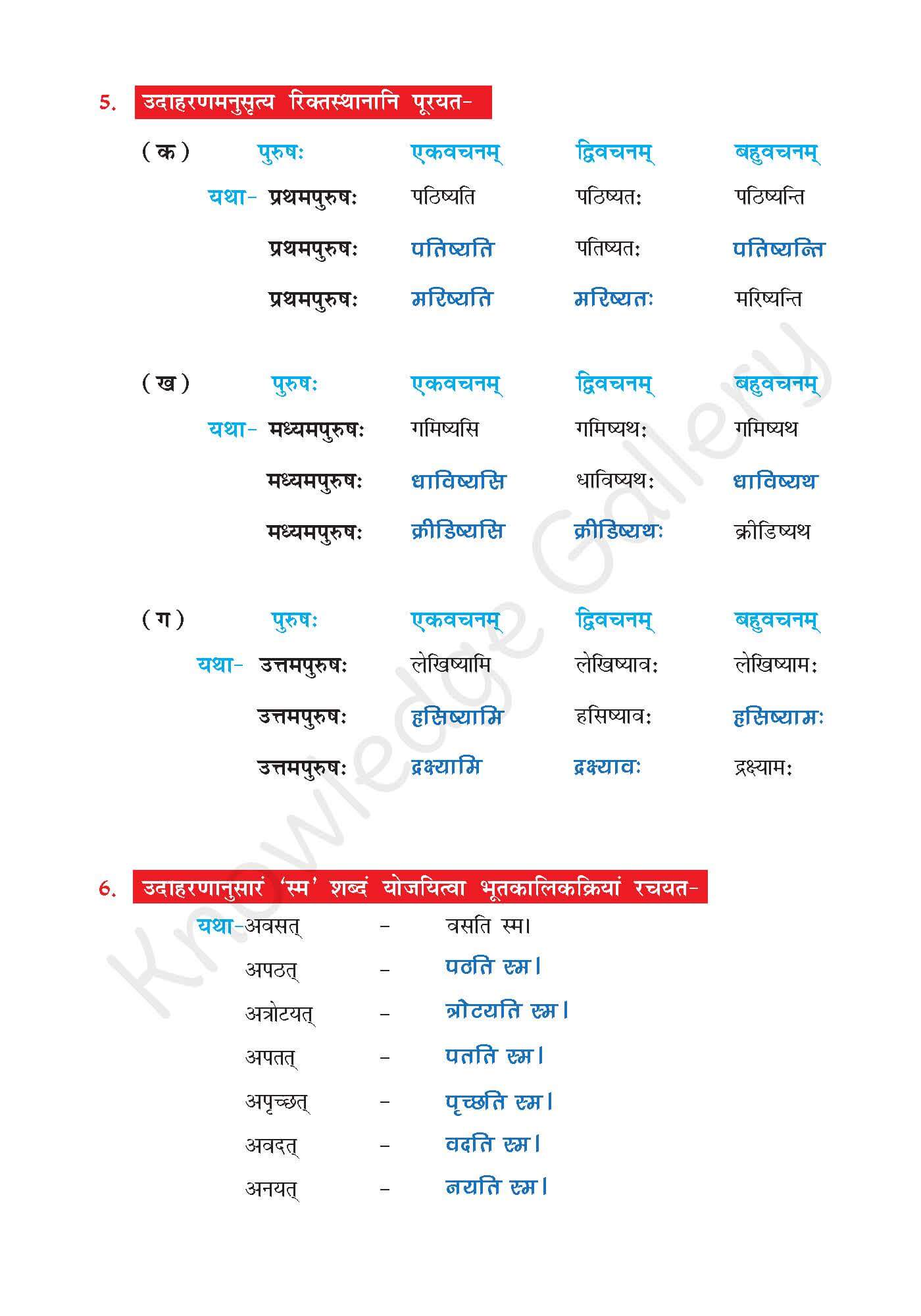 NCERT Solution For Class 7 Sanskrit Chapter 10 part 5