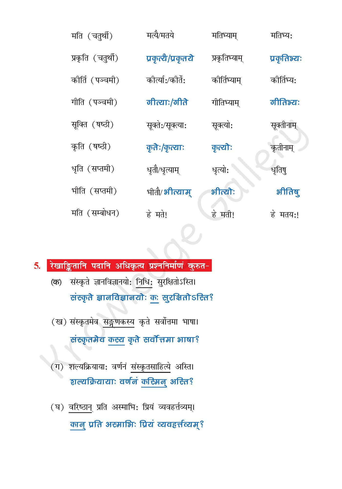 NCERT Solution For Class 7 Sanskrit Chapter 12 part 5