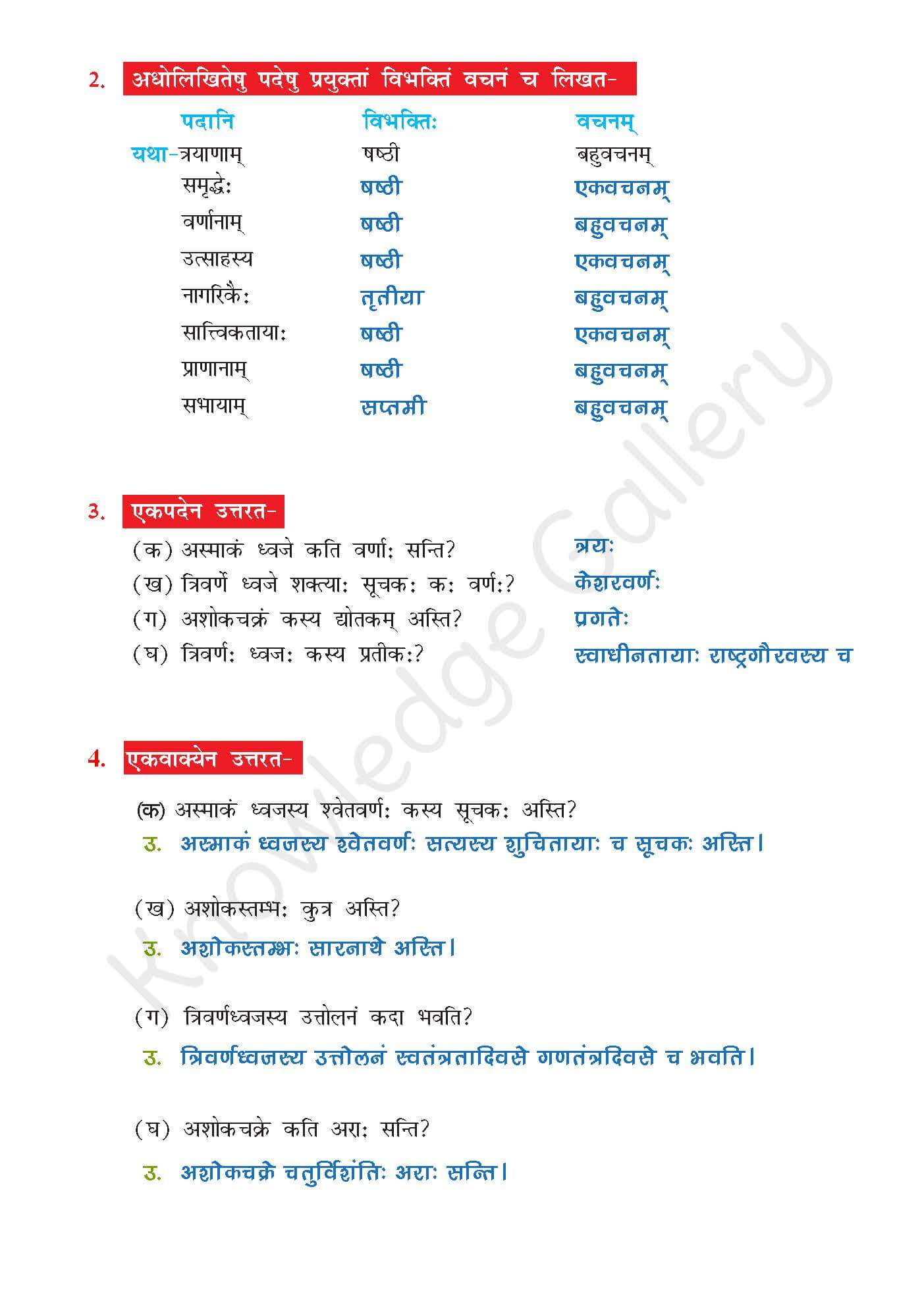 NCERT Solution For Class 7 Sanskrit Chapter 7 part 4