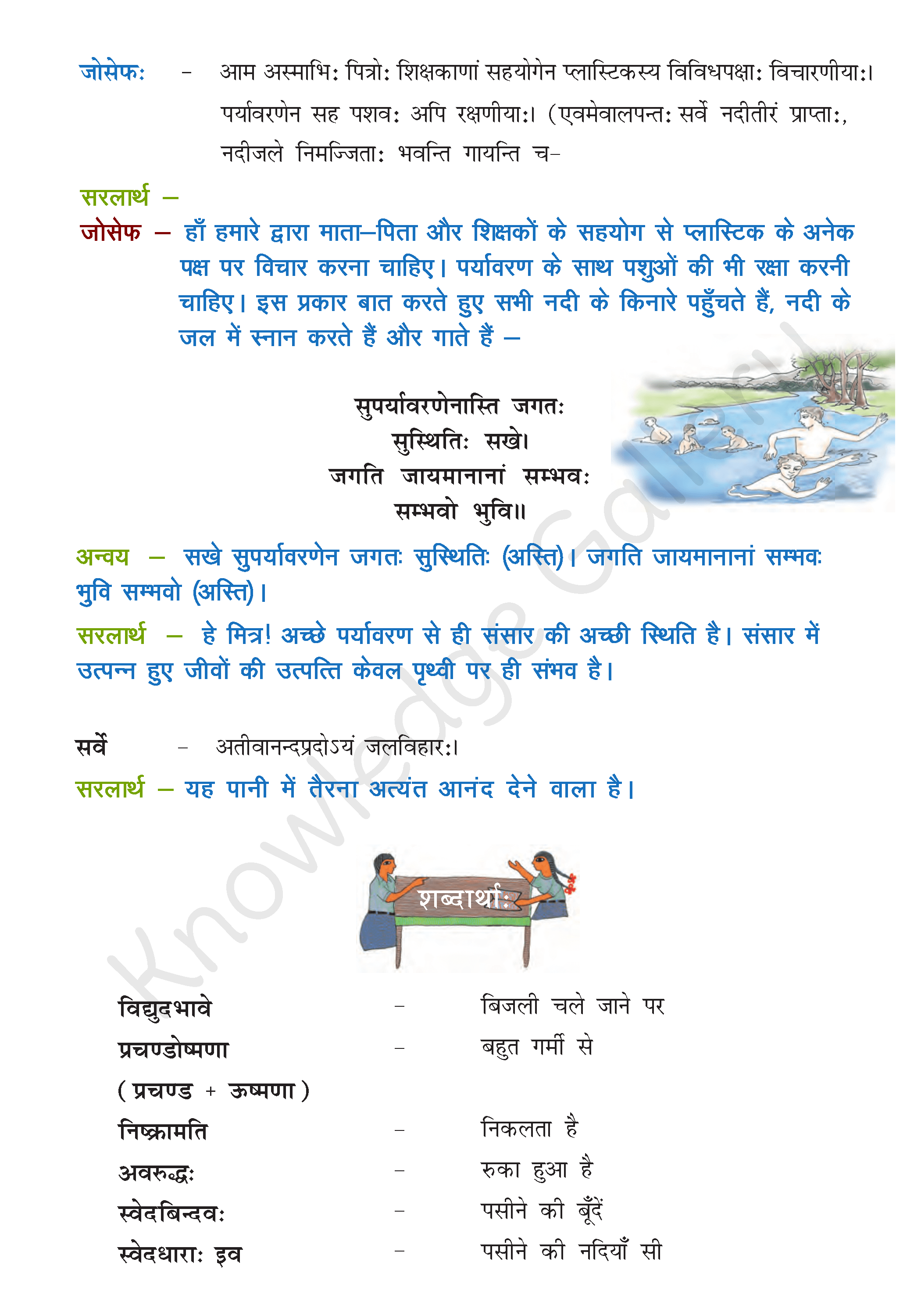 NCERT Solution For Class 8 Sanskrit Chapter 12 part 5