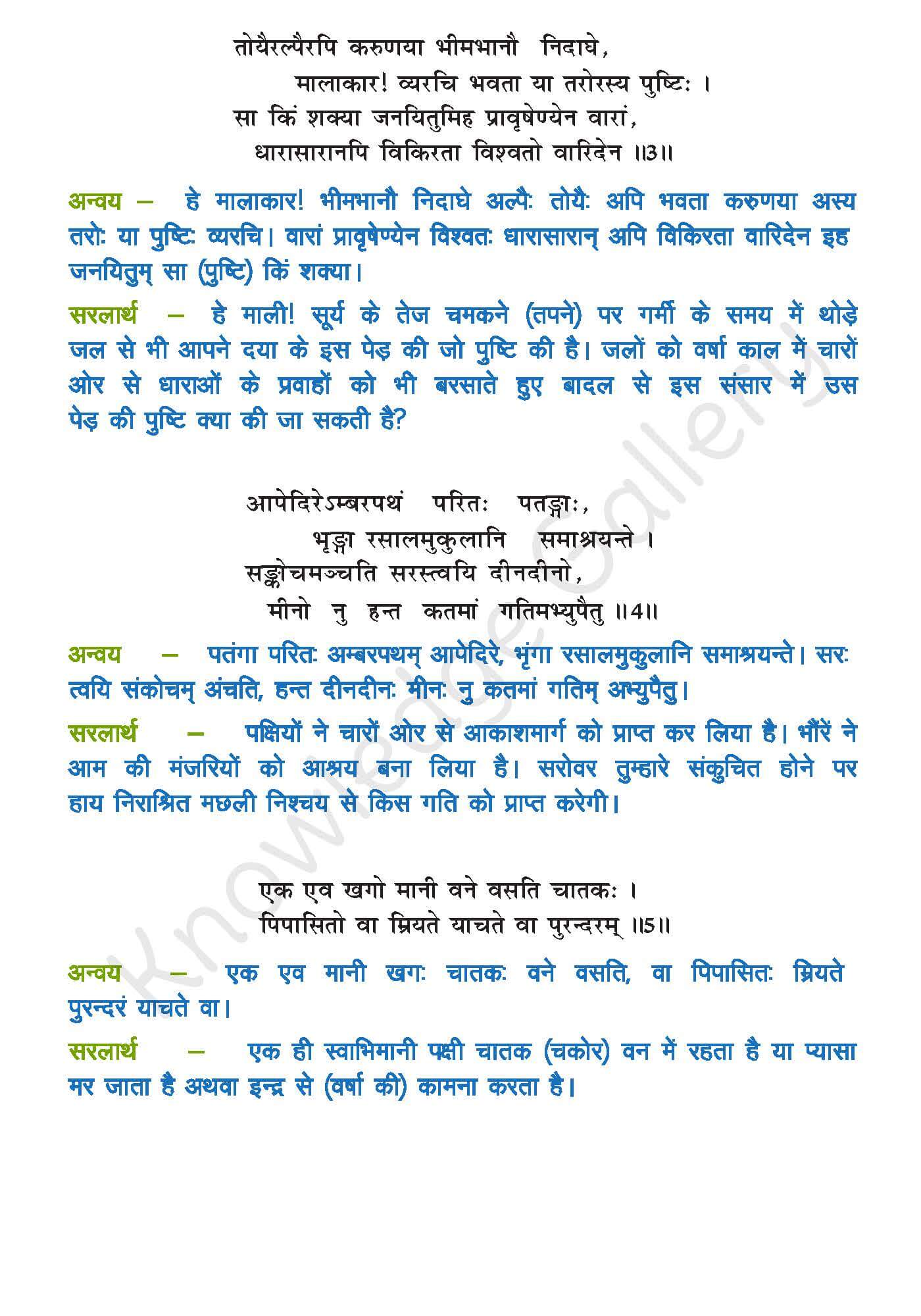 Class 10 Sanskrit Chapter 10 part 2