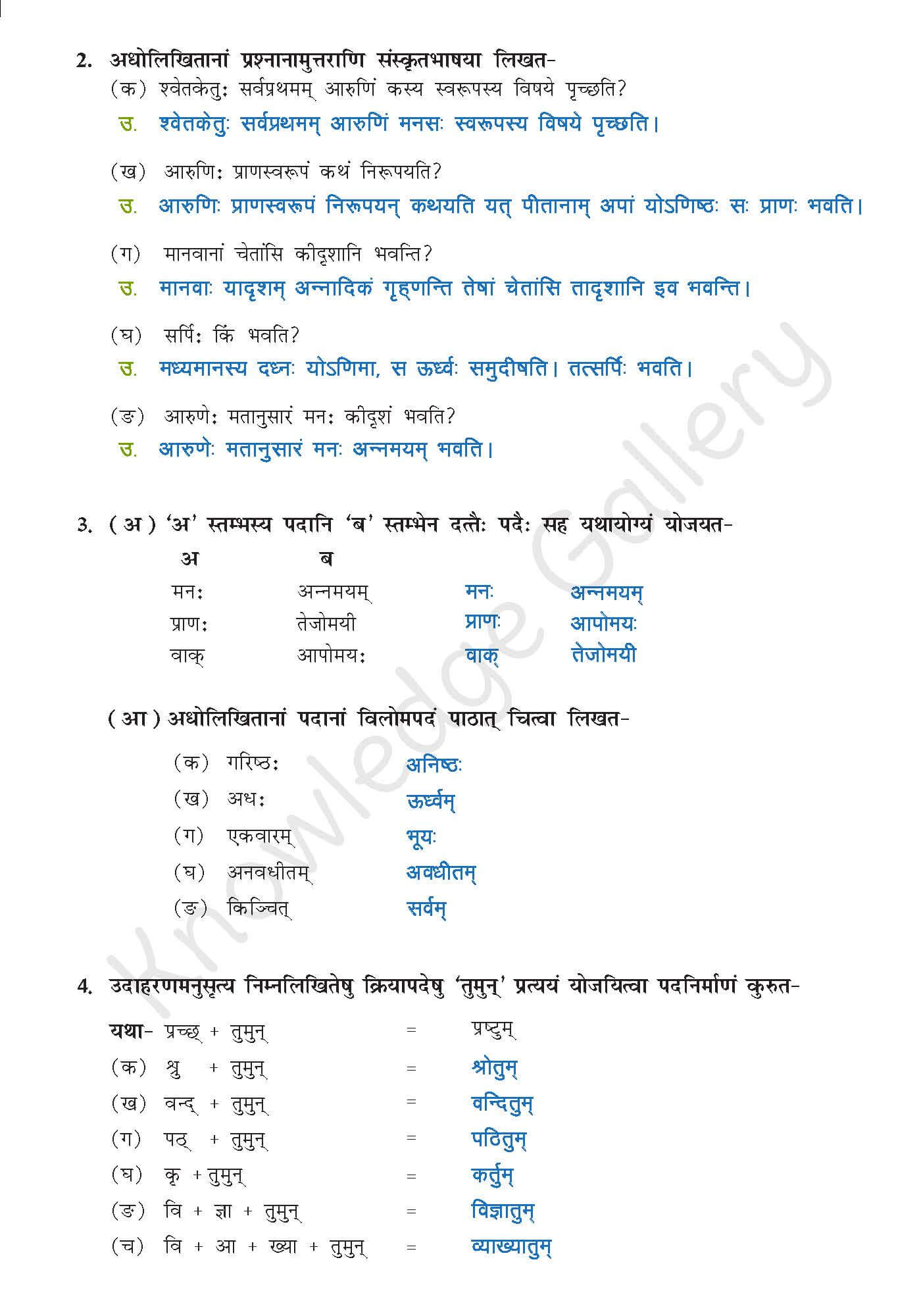 NCERT Solution For Class 9 Sanskrit Chapter 10 part 4