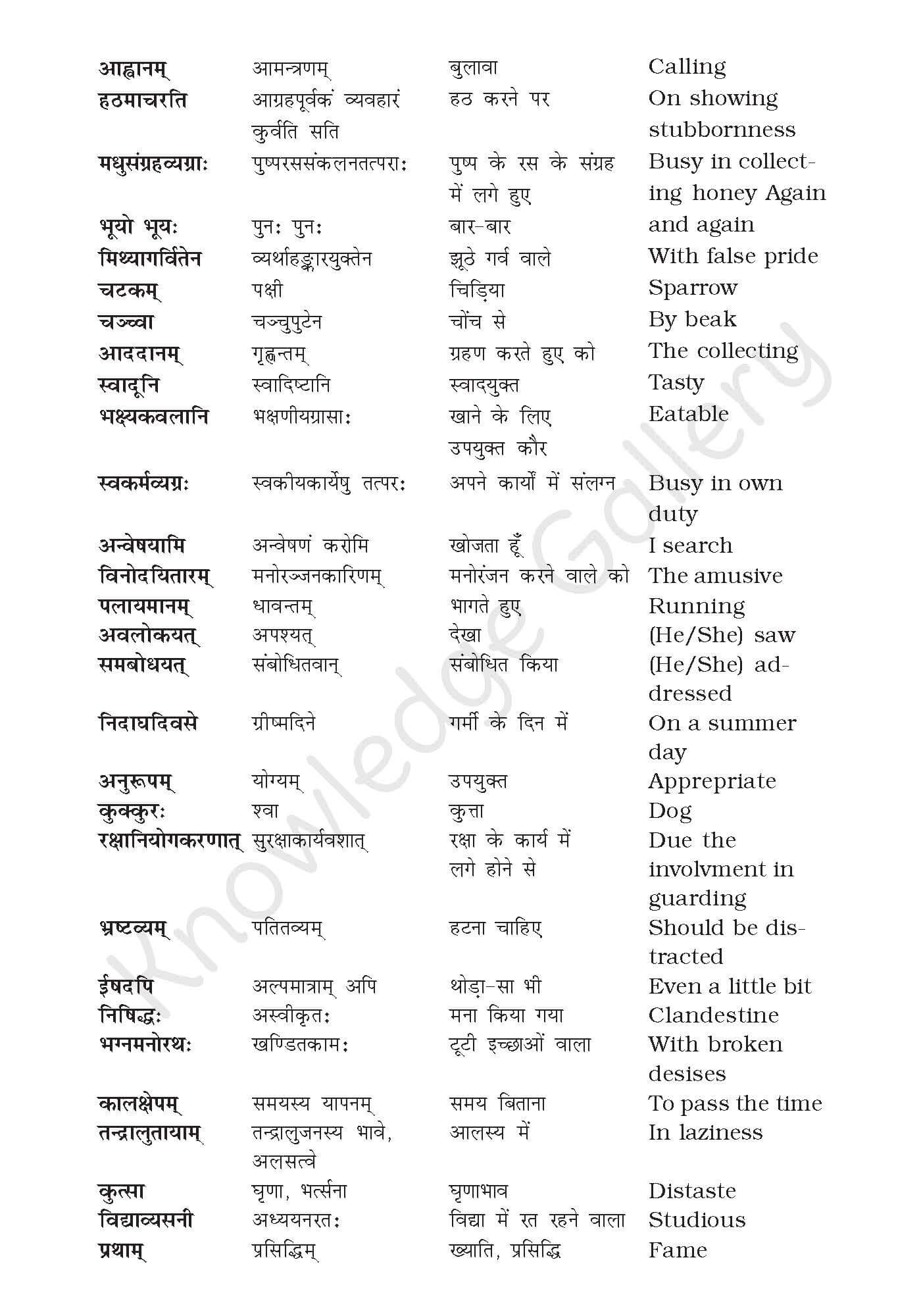 NCERT Solution For Class 9 Sanskrit Chapter 5 part 4